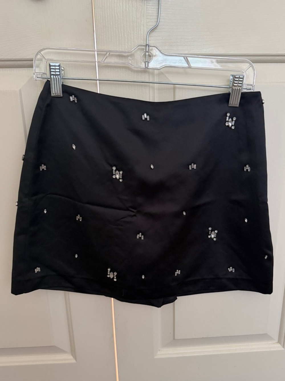 Abercrombie & Fitch Black Scarlett Mini Skort with Silver Bead Embellishments